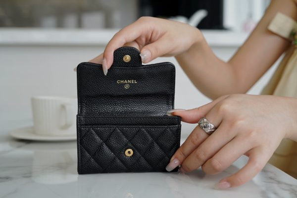 シャネル CHANEL マトラッセ クラシックカードケース ブラック 黒 AP0214 Y01864 C3906 ゴールド金具 - 画像 (4)