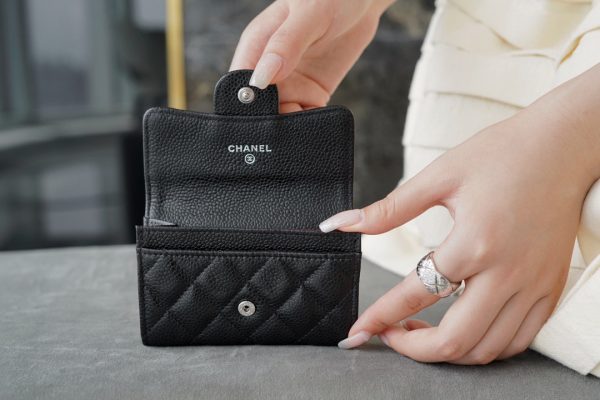 シャネル CHANEL マトラッセ クラシックカードケース ブラック 黒 AP0214 Y01864 C3906 シルバー金具 - 画像 (4)