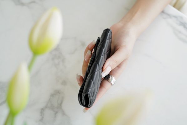 シャネル CHANEL マトラッセ クラシックカードケース ブラック 黒 AP0214 Y01864 C3906 ラムスキン ゴールド金具 - 画像 (5)