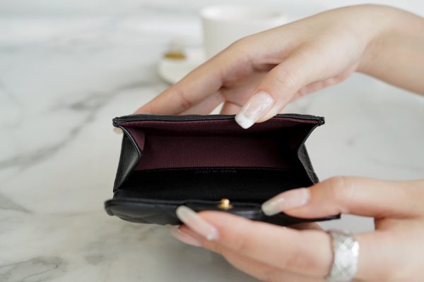 シャネル CHANEL マトラッセ クラシックカードケース ブラック 黒 AP0214 Y01864 C3906 ラムスキン ゴールド金具 - 画像 (8)