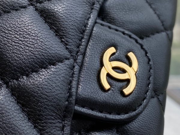シャネル CHANEL マトラッセ クラシックカードケース ブラック 黒 AP0214 Y01864 C3906 ラムスキン ゴールド金具 - 画像 (9)