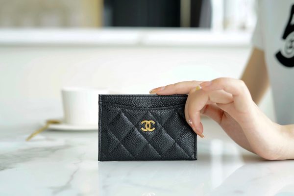 シャネル CHANEL カードケース 名刺入れ ブラック 黒 A31510 Y01480 キャビアスキン ゴールド金具