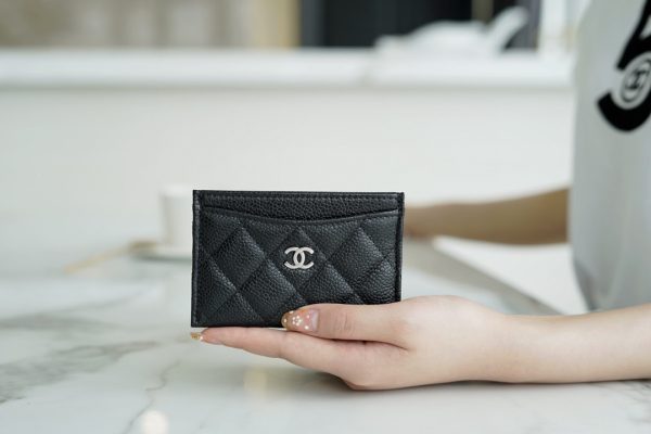 シャネル CHANEL カードケース 名刺入れ ブラック 黒 A31510 Y01480 キャビアスキン シルバー金具
