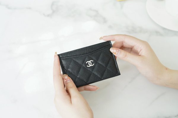 シャネル CHANEL カードケース 名刺入れ ブラック 黒 A31510 Y01480 キャビアスキン シルバー金具 - 画像 (9)