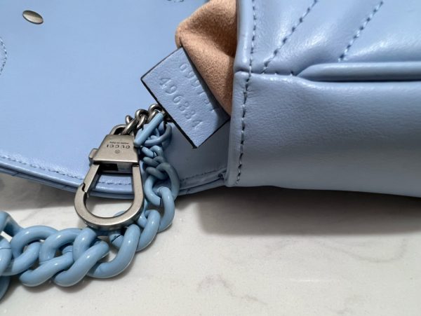 グッチ GGマーモント ベルトバッグ ブルー 699757 レザー シルバー金具 - 画像 (9)