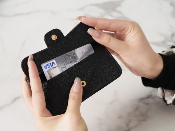 シャネル CHANEL カードケース マトラッセ クラシック ジップ ココマーク ブラック AP2570 キャビアスキン ゴールド金具 - 画像 (7)