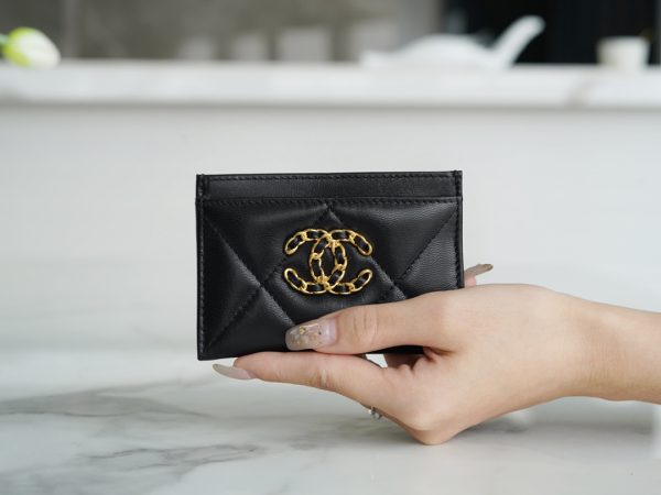 シャネル CHANEL カードケース 名刺入れ ブラック AP1167 ラムスキン ゴールド金具