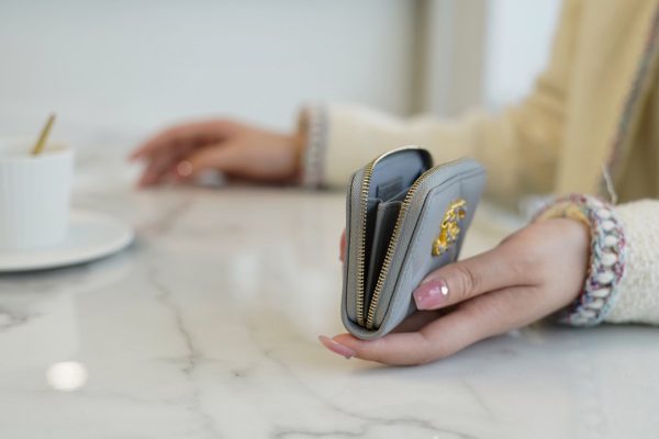 シャネル CHANEL コインケース 19 ジップ コインパース グレー AP0949 ラムスキン ゴールド金具 - 画像 (7)