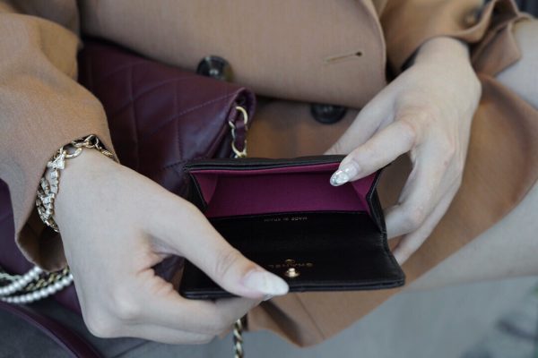 シャネル CHANEL カードケース 19フラップ ココマーク ブラック AP1790 ラムスキン ゴールド金具 - 画像 (8)