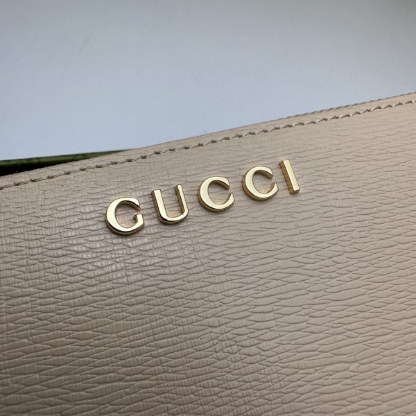 グッチ 長財布 スクリプト ジップアラウンドウォレット ベージュ 772642 レザー ゴールド金具 - 画像 (3)