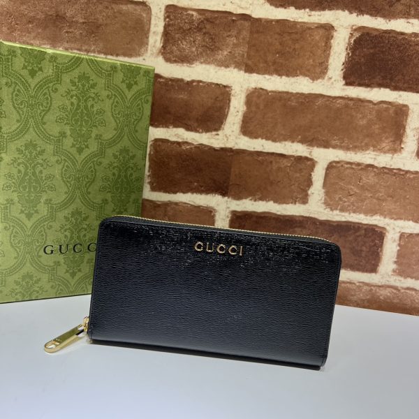 グッチ 長財布 スクリプト ジップアラウンドウォレット 772642 レザー ゴールド金具
