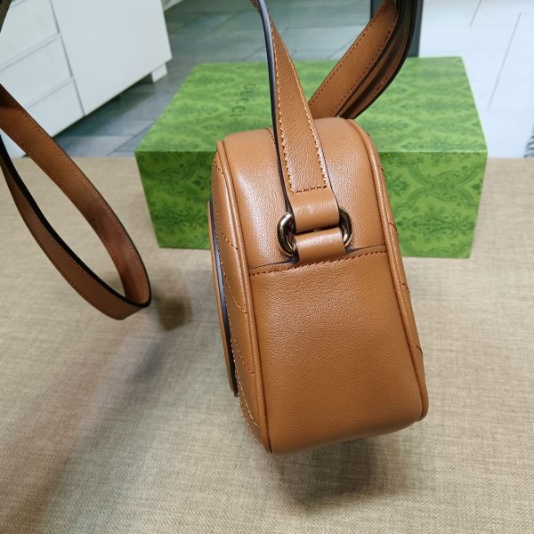 グッチ ブロンディ スモール ショルダーバッグ ブラウン ‎‎742360 1IV0G 2535 ラウンド インターロッキングG×レザー ゴールド金具 - 画像 (6)