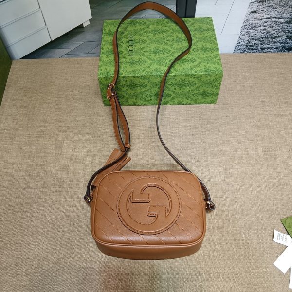 グッチ ブロンディ スモール ショルダーバッグ ブラウン ‎‎742360 1IV0G 2535 ラウンド インターロッキングG×レザー ゴールド金具 - 画像 (7)