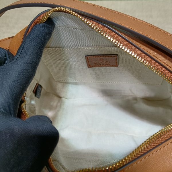 グッチ ブロンディ スモール ショルダーバッグ ブラウン ‎‎742360 1IV0G 2535 ラウンド インターロッキングG×レザー ゴールド金具 - 画像 (8)