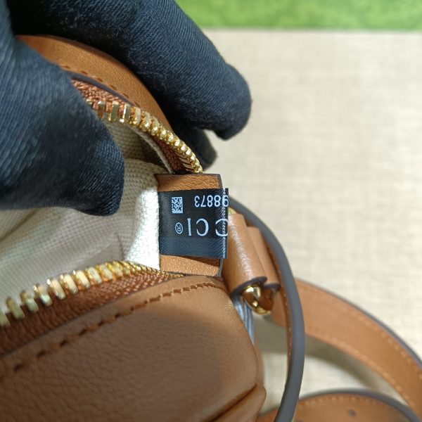 グッチ ブロンディ スモール ショルダーバッグ ブラウン ‎‎742360 1IV0G 2535 ラウンド インターロッキングG×レザー ゴールド金具 - 画像 (9)