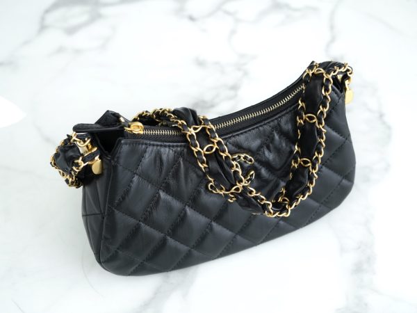 シャネル CHANEL バッグ 新作 2024 シャネル19 ブラック AS2356 ラムスキン ゴールド金具 - 画像 (7)