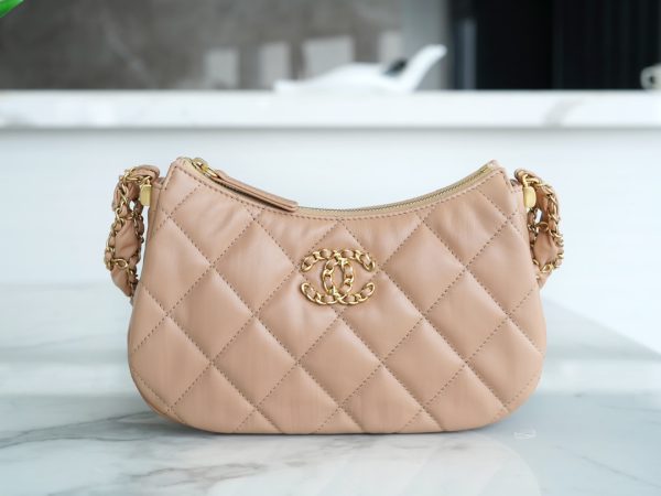 シャネル CHANEL バッグ 新作 2024 シャネル19 ベージュ AS2357 ラムスキン ゴールド金具 - 画像 (2)
