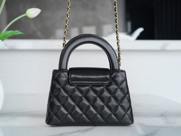 シャネル CHANEL バッグ 新作 2024 Kelly ブラック AS2355 ラムスキン ゴールド金具 - 画像 (5)