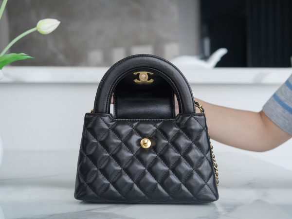 シャネル CHANEL バッグ 新作 2024 Kelly ブラック AS2355 ラムスキン ゴールド金具 - 画像 (7)