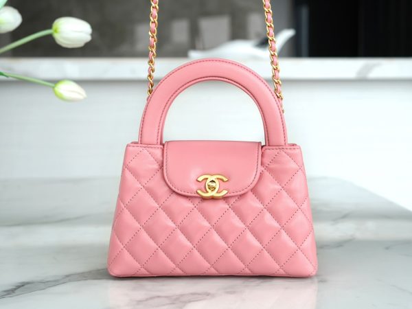 シャネル CHANEL バッグ 新作 2024 Kelly ピンク AS2355 ラムスキン ゴールド金具 - 画像 (2)