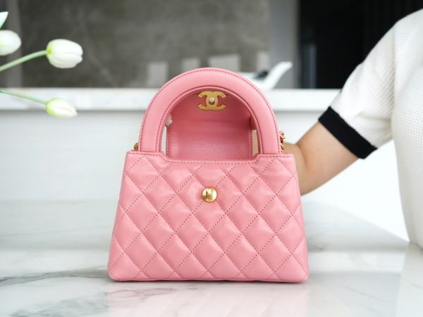 シャネル CHANEL バッグ 新作 2024 Kelly ピンク AS2355 ラムスキン ゴールド金具 - 画像 (5)