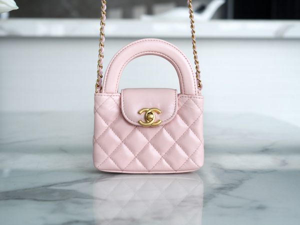 シャネル CHANEL バッグ 新作 2024 Kelly ベビーピンク AS2353 ラムスキン ゴールド金具