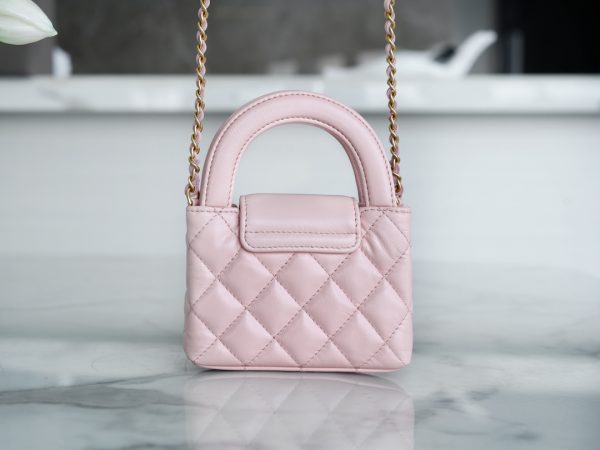 シャネル CHANEL バッグ 新作 2024 Kelly ベビーピンク AS2353 ラムスキン ゴールド金具 - 画像 (2)