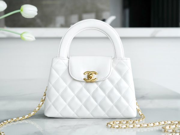 シャネル CHANEL バッグ 新作 2024 Kelly ホワイト AS2355 ラムスキン ゴールド金具 - 画像 (2)