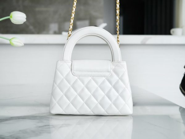 シャネル CHANEL バッグ 新作 2024 Kelly ホワイト AS2355 ラムスキン ゴールド金具 - 画像 (5)