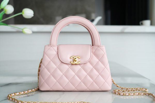 シャネル CHANEL バッグ 新作 2024 Kelly ベビーピンク AS2355 ラムスキン ゴールド金具