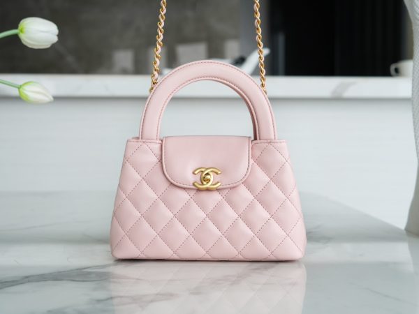 シャネル CHANEL バッグ 新作 2024 Kelly ベビーピンク AS2355 ラムスキン ゴールド金具 - 画像 (2)