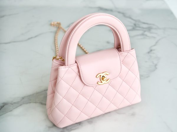 シャネル CHANEL バッグ 新作 2024 Kelly ベビーピンク AS2355 ラムスキン ゴールド金具 - 画像 (9)