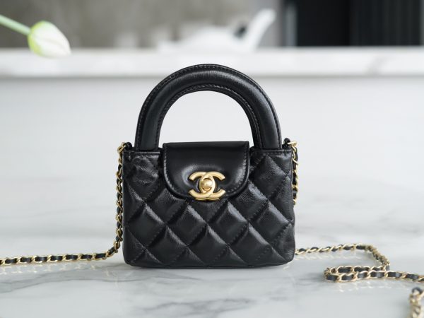 シャネル CHANEL バッグ 新作 2024 Kelly ブラック AS2353 ラムスキン ゴールド金具