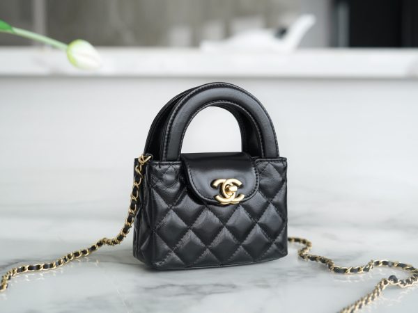シャネル CHANEL バッグ 新作 2024 Kelly ブラック AS2353 ラムスキン ゴールド金具 - 画像 (3)