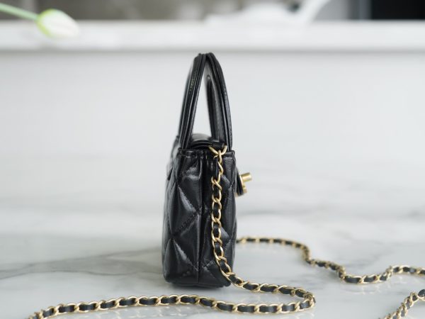 シャネル CHANEL バッグ 新作 2024 Kelly ブラック AS2353 ラムスキン ゴールド金具 - 画像 (4)