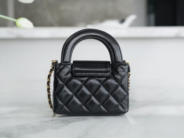 シャネル CHANEL バッグ 新作 2024 Kelly ブラック AS2353 ラムスキン ゴールド金具 - 画像 (5)