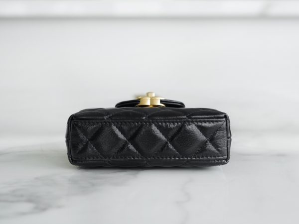 シャネル CHANEL バッグ 新作 2024 Kelly ブラック AS2353 ラムスキン ゴールド金具 - 画像 (6)