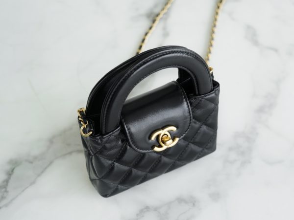 シャネル CHANEL バッグ 新作 2024 Kelly ブラック AS2353 ラムスキン ゴールド金具 - 画像 (9)