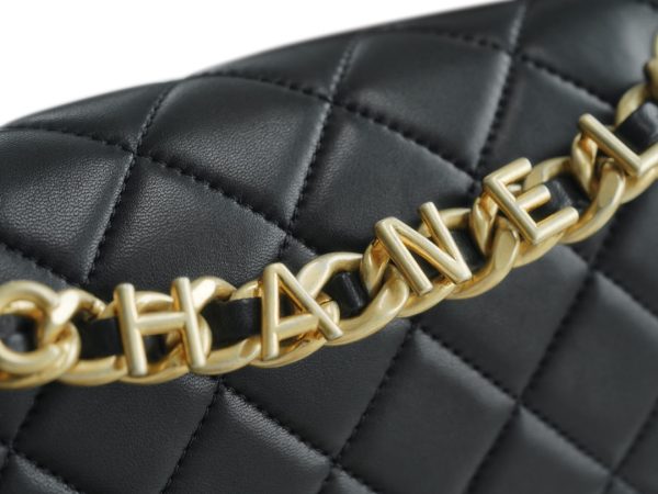 シャネル CHANEL バッグ 新作 2024 ブラック AS2316 ラムスキン ゴールド金具 - 画像 (7)