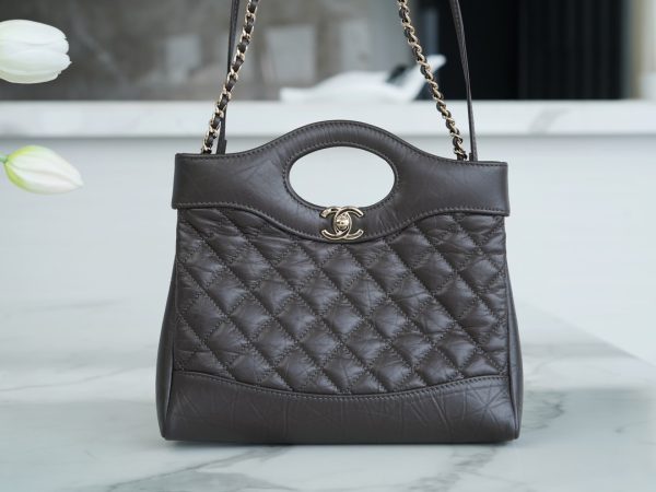 シャネル CHANEL シャネル31 ライン ブラウン AS4133 ラムスキン ゴールド金具 - 画像 (2)