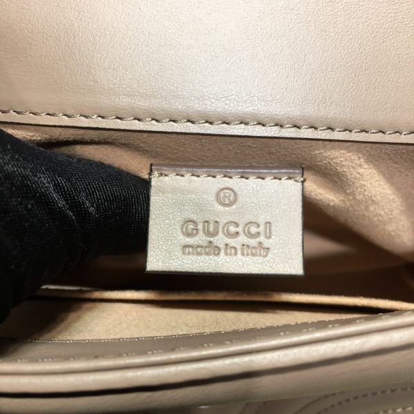 グッチ GGマーモント ミニ トップハンドルバッグ ダスティピンク ‎547260 DTDIT 5729 レザー ゴールド金具 - 画像 (8)