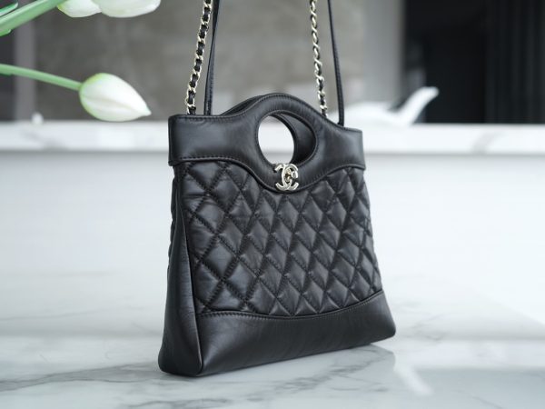 シャネル CHANEL シャネル31 ライン ブラック AS4133 ラムスキン ゴールド金具 - 画像 (4)