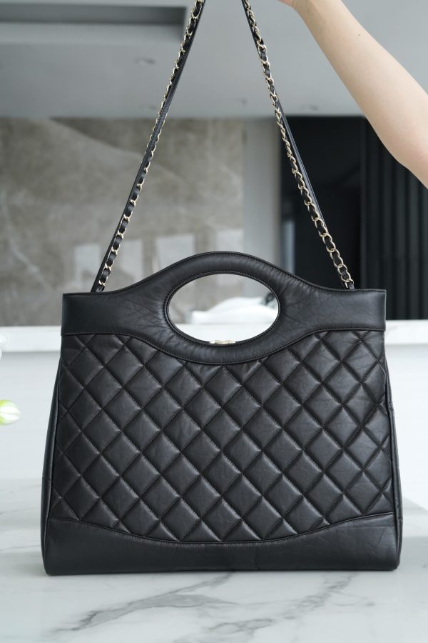 シャネル CHANEL シャネル31 ライン ブラック AS2339 ラムスキン シルバー金具 - 画像 (3)