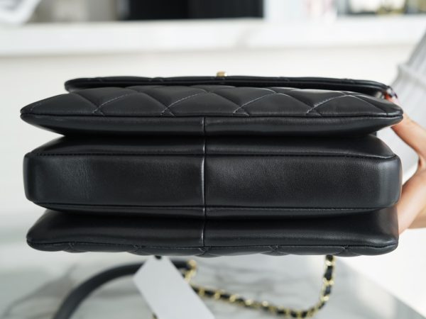 シャネル CHANEL バッグ 新作 2024 TrendyCC ブラック AS3233 ラムスキン ゴールド金具 - 画像 (5)