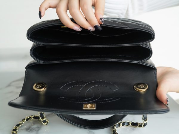 シャネル CHANEL バッグ 新作 2024 TrendyCC ブラック AS3233 ラムスキン ゴールド金具 - 画像 (7)