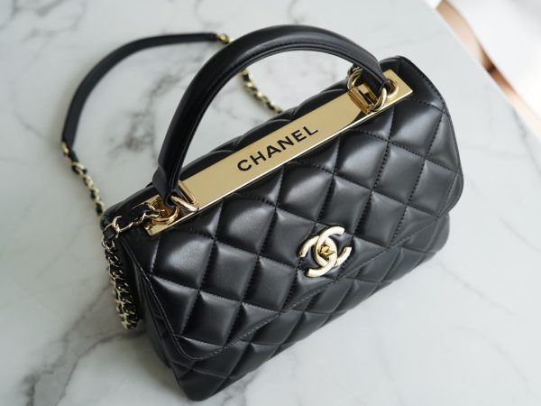シャネル CHANEL バッグ 新作 2024 TrendyCC ブラック AS3233 ラムスキン ゴールド金具 - 画像 (8)