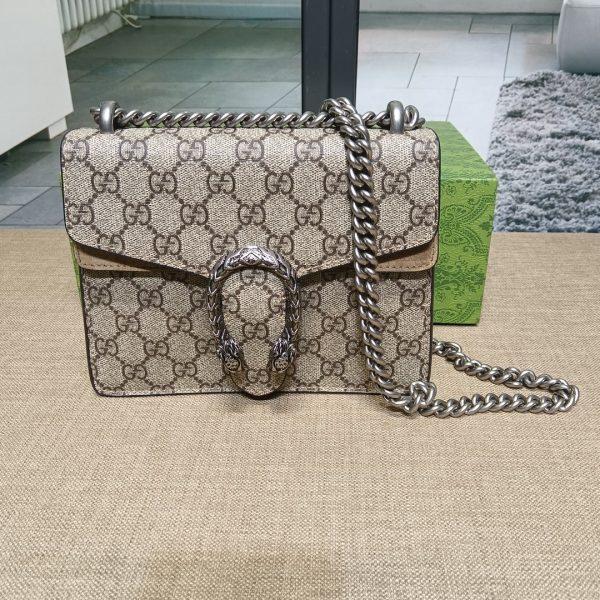 グッチ ディオニュソス GGスプリーム ミニ バッグ ベージュ/エボニー 421970 KHNRN 8642 レザー シルバー金具