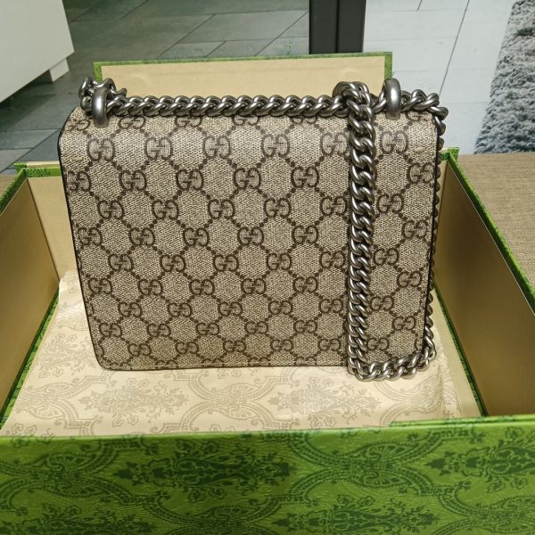 グッチ ディオニュソス GGスプリーム ミニ バッグ ベージュ/エボニー 421970 KHNRN 8642 レザー シルバー金具 - 画像 (5)