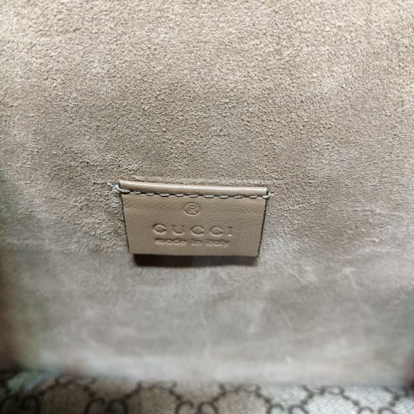 グッチ ディオニュソス GGスプリーム ミニ バッグ ベージュ/エボニー 421970 KHNRN 8642 レザー シルバー金具 - 画像 (9)