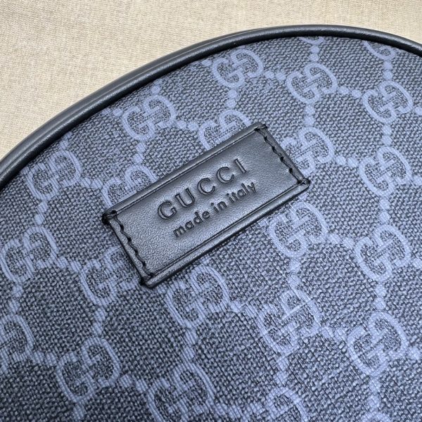 グッチ GG クロスボディバッグ ブラック 771164 KAAAJ 1143 GGスプリーム キャンバス/レザー シルバー金具 - 画像 (5)